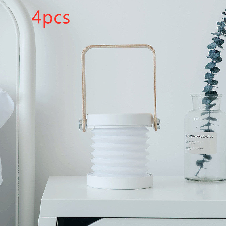 Foldable Touch LED Night Light – Dimmable Portable USB Rechargeable Lantern Lamp