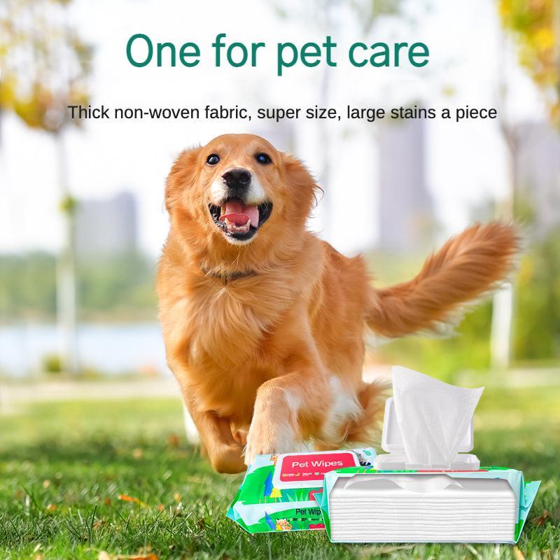 Dog & Cat Wet Wipes – Fragrance-Free, Plant-Based, Hypoallergenic | Gentle Cleansing & Deodorizing for Paws, Ears, Fur, Eyes & Butt