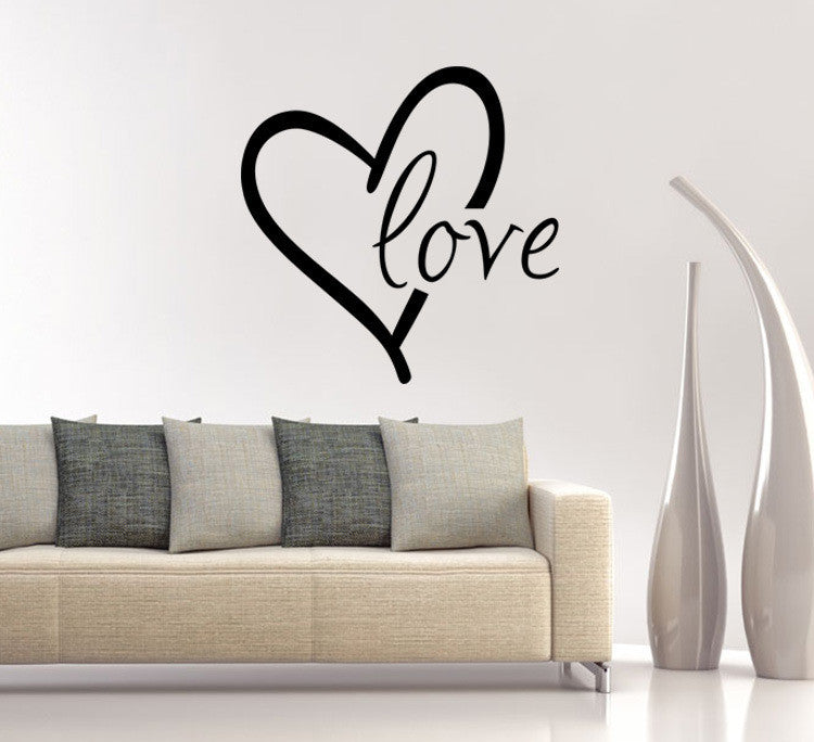 Valentine’s Day Carved Wall Stickers – Romantic Bedroom & Living Room Background Decor