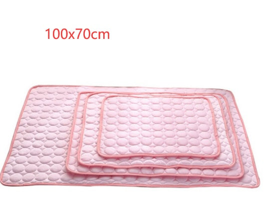 “Cooling Ice Silk Pet Bed – Summer Pad for Dogs & Cats”