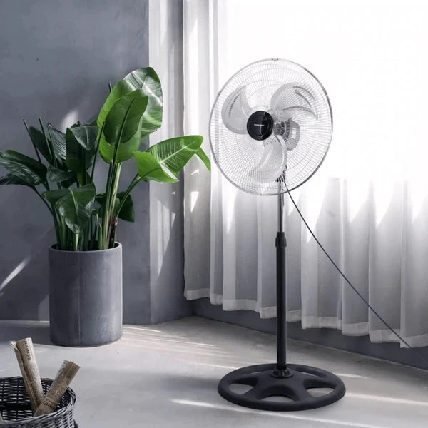 Impress 18-Inch 2-in-1 Chrome Hi-Speed Oscillating Industrial Fan