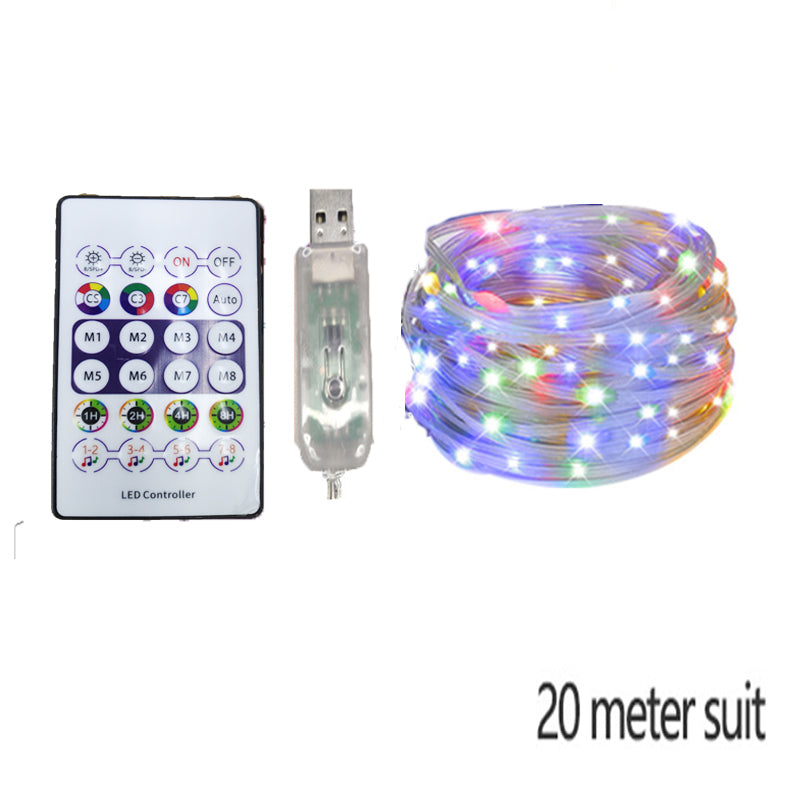 RGB LED Rope Lights Outdoor 200 LEDs With Remote Control