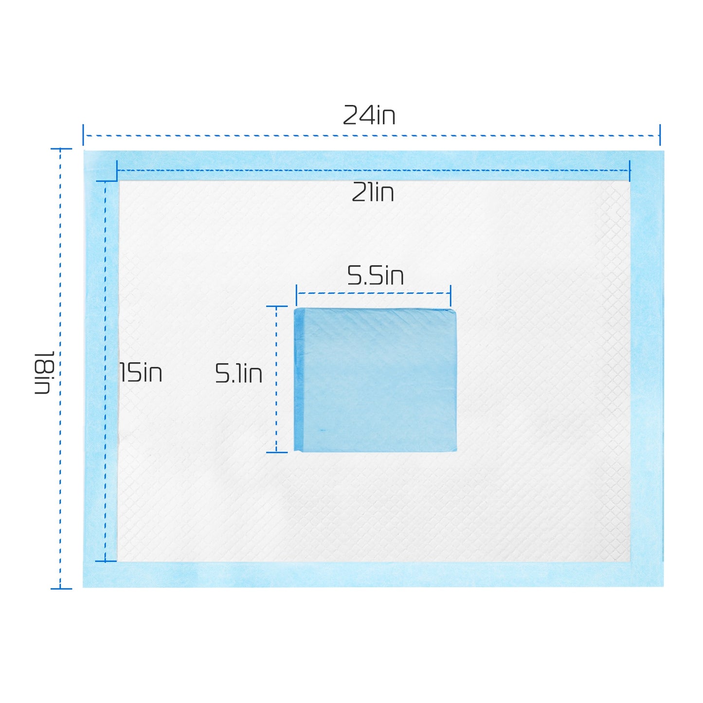 50-Pack Puppy Training Pads – Absorbent Dog & Cat Pee Pads (24×18 in)