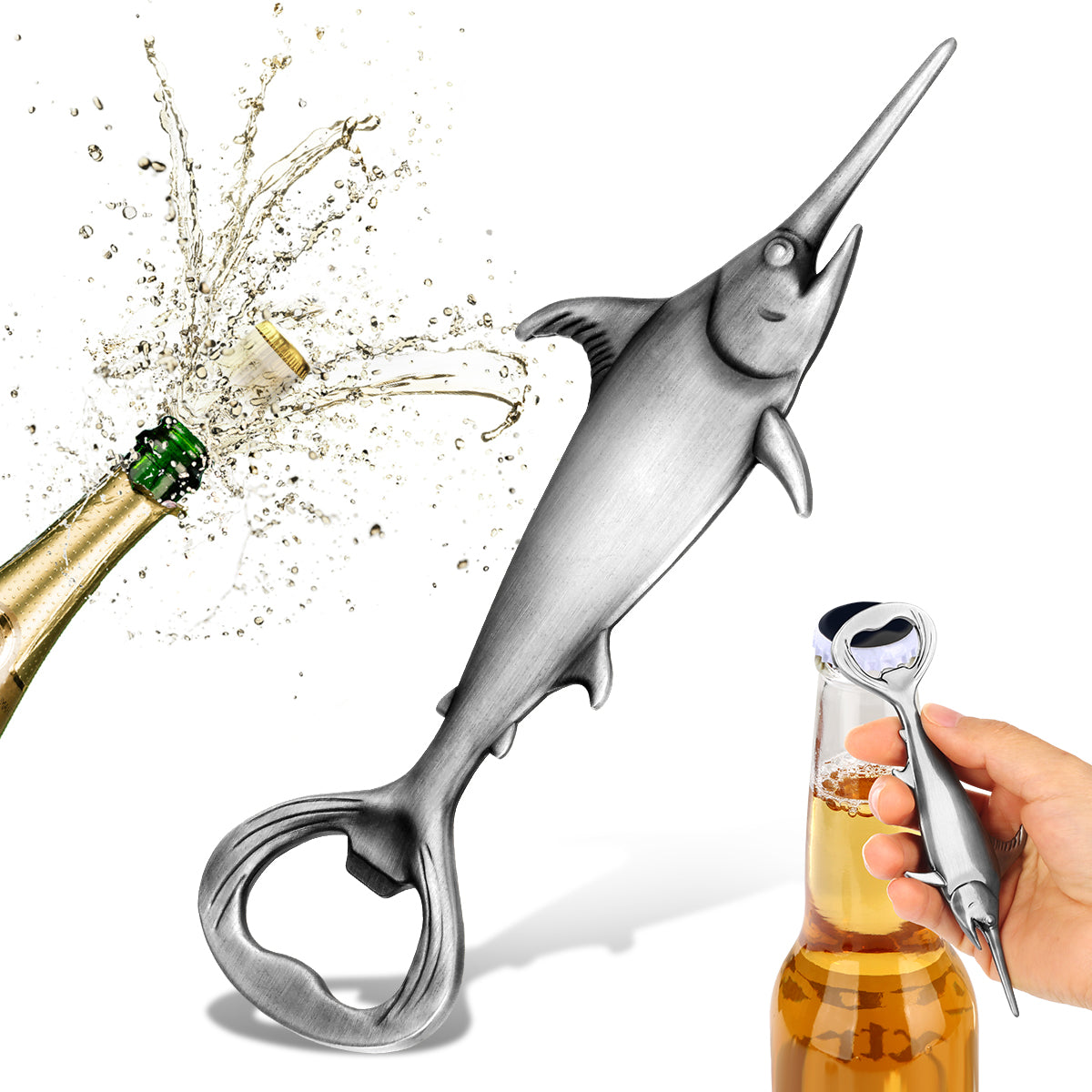 Swordfish Handle Metal Beer Bottle Opener – Kitchen & Bar Gadget Gift