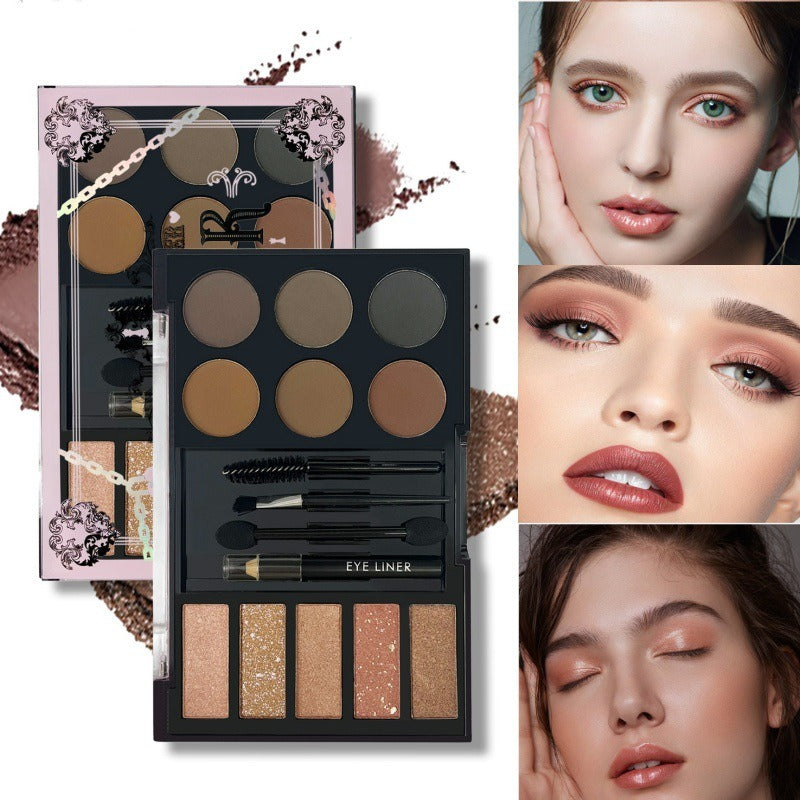 Eyebrow Cream & Powder Palette – Professional Brow Enhancer Kit with Stencils