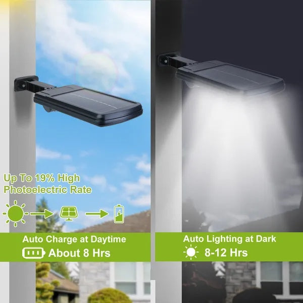 Solar Powered Outdoor Wall Light with Motion Sensor Beads