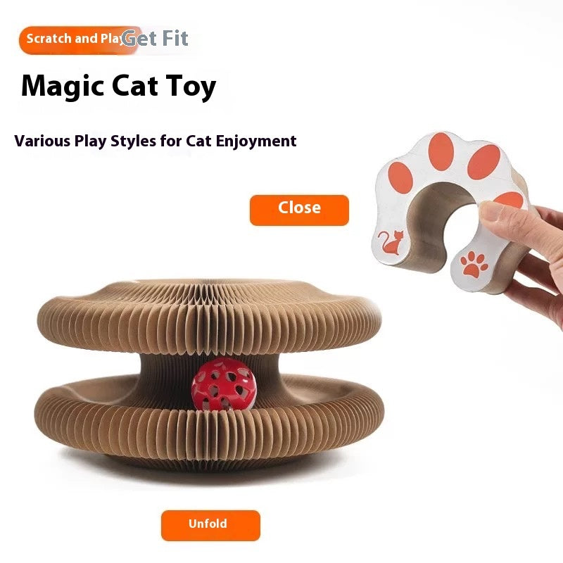 Foldable Cat Scratcher Toy – Interactive, Space-Saving Cat Play & Scratch Board