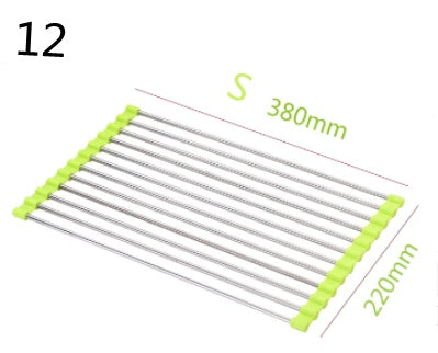 Folding Kitchen Sink Rack – Stainless Steel Dish Drying & Drain Organizer