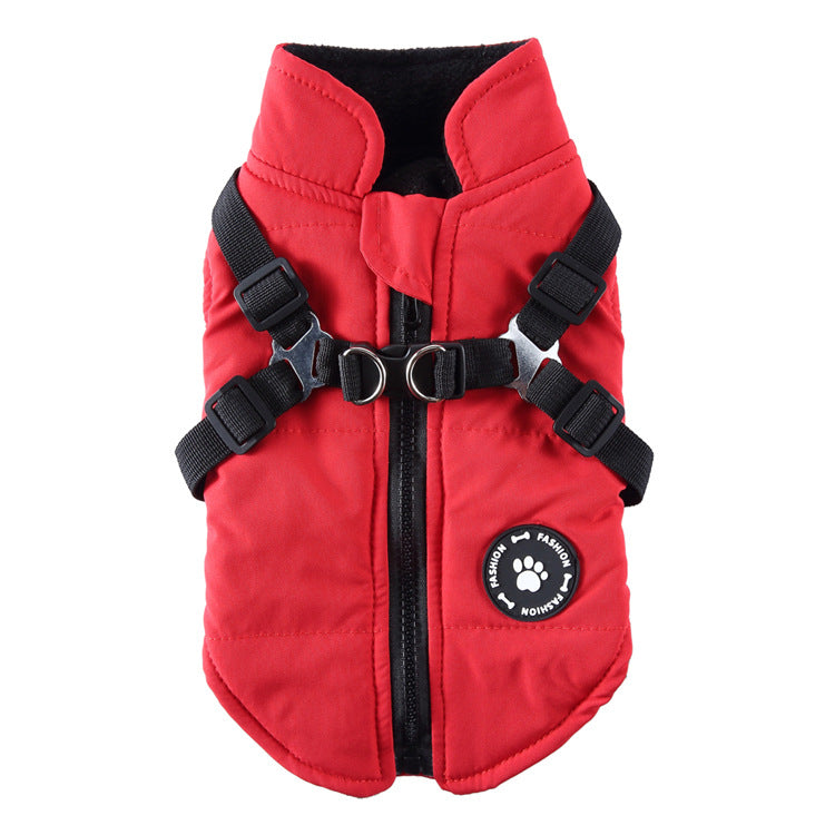 Men’s Chest Strap Cotton-Padded Jacket | Insulated Winter Coat