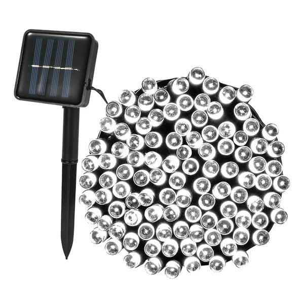 12M LED Solar String Lights Fairy Outdoor Garden Decor