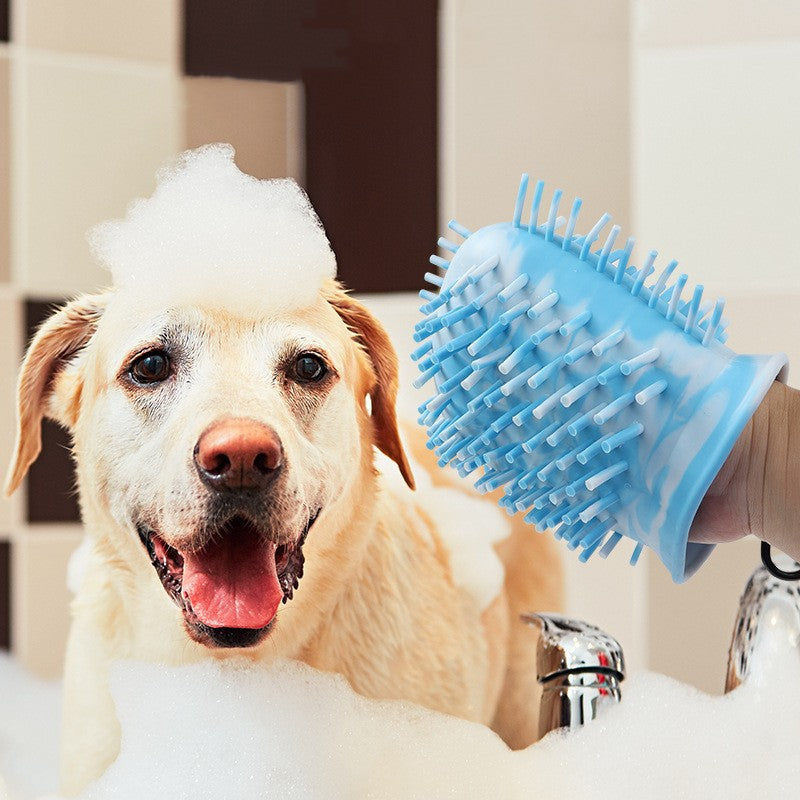 2-in-1 Dog Paw Cleaner Cup – Soft Pet Foot Washing Brush, Portable Paw Cleaning Bucket for Dogs