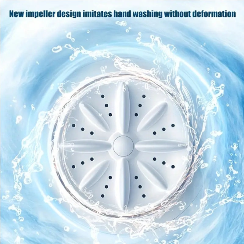 Portable Mini Washer USB Rechargeable 1.2L Travel Washing Machine