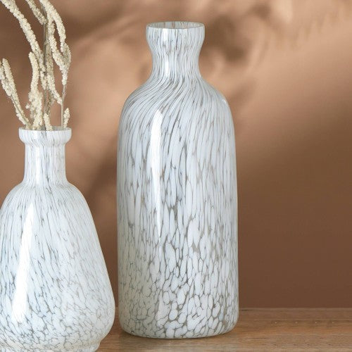 Large Decorative Splatter Glass Bottle Vase – Modern Home Décor Flower Vase