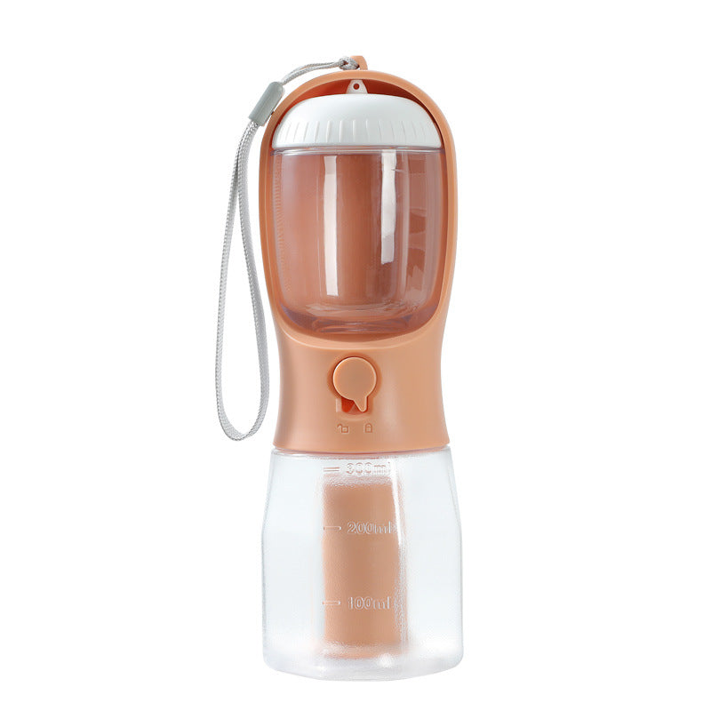 Portable 3-in-1 Dog Water Cup with Food Storage & Poop Bag Dispenser