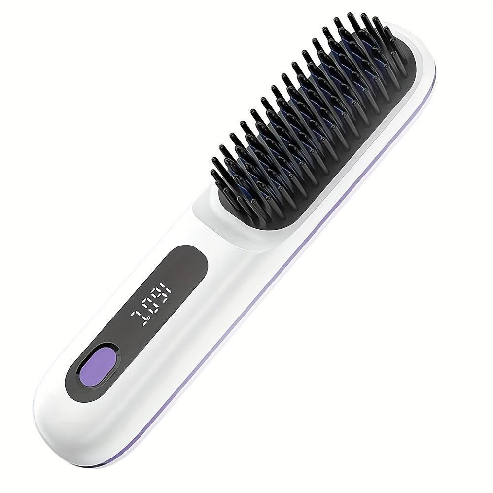 USB Wireless Hair Straightening & Curling Comb – Gentle on Hair