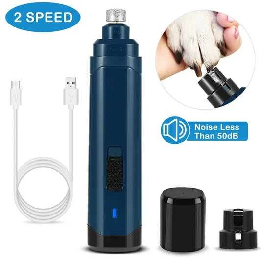 Dog Nail Grinder – 2 Speeds, Quiet, USB Rechargeable Pet Nail Trimmer