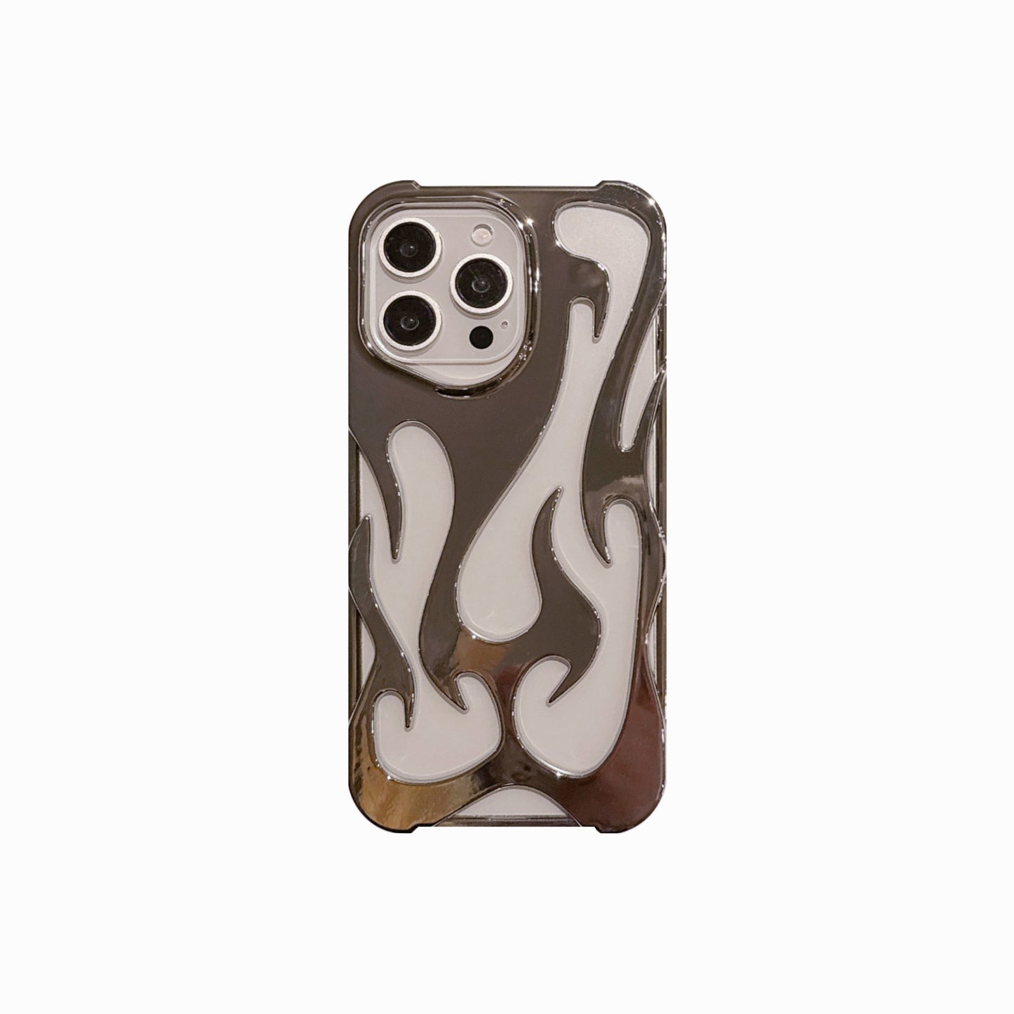 Electroplating Flame Pattern Hollow Soft Shell Phone Case