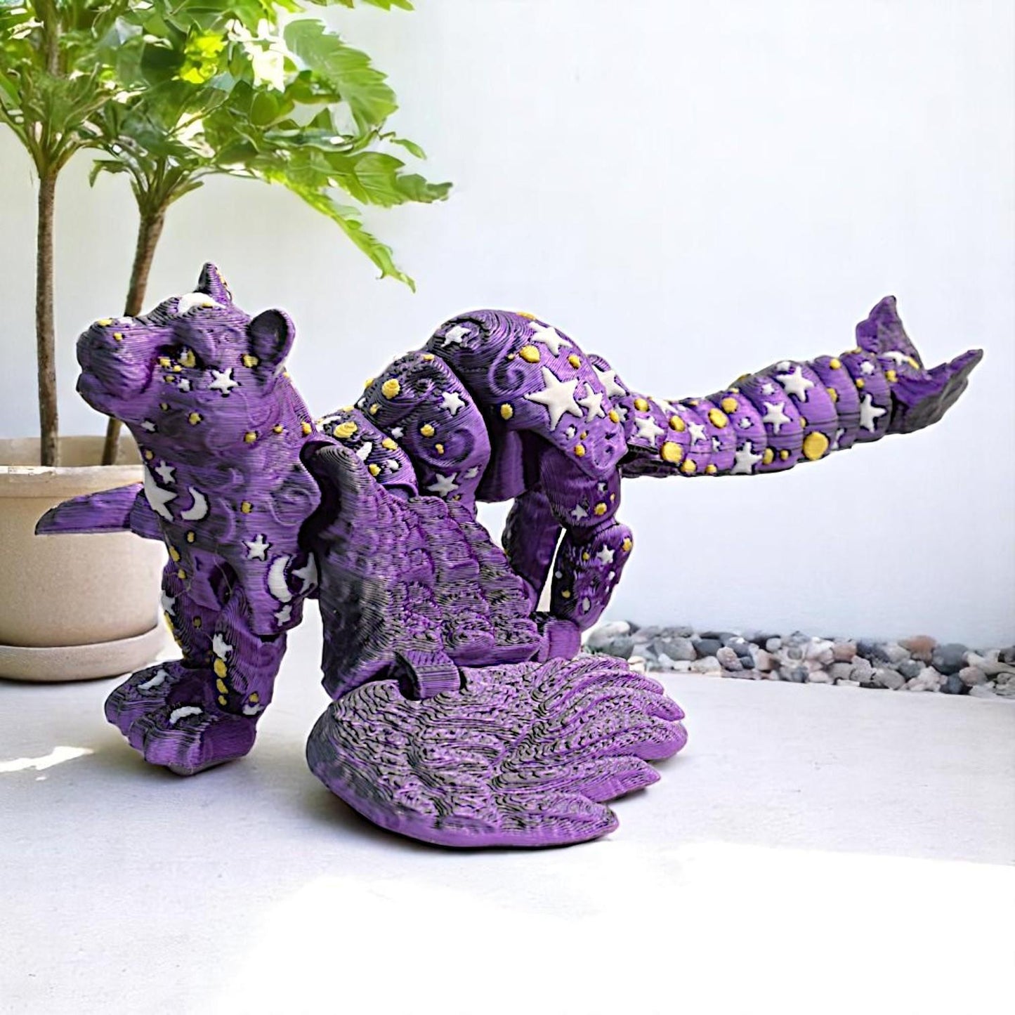 Cosmic Dragon Sci-Fi Ornament – Exquisite Space-Style Decorative Sculpture