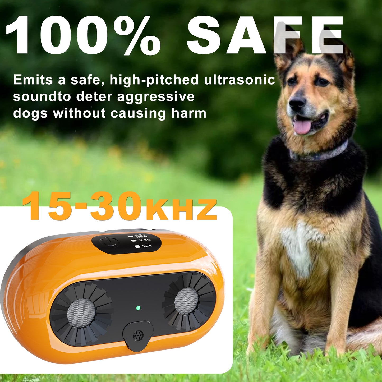 Ultrasonic Dog Bark Deterrent Anti-Barking Device 3 Modes 50FT Range Indoor & Outdoor for All Dog Sizes