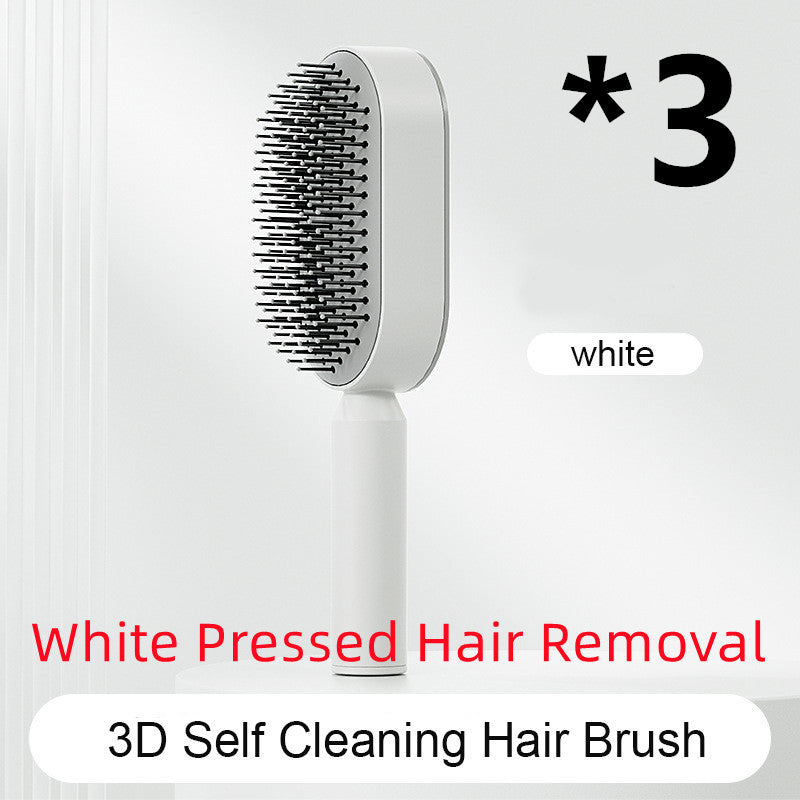 Self-Cleaning Hair Brush – Scalp Massage & Anti-Static Comb