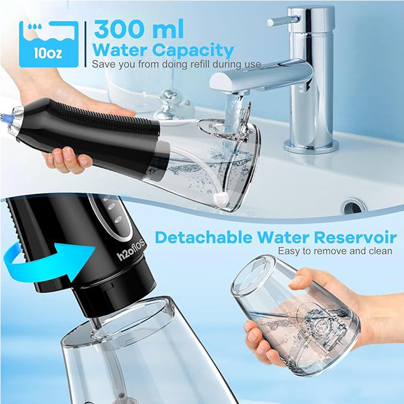 Portable Water Dental Flosser – 5 Modes Oral Irrigator Teeth Cleaner, IPX7 Waterproof Rechargeable