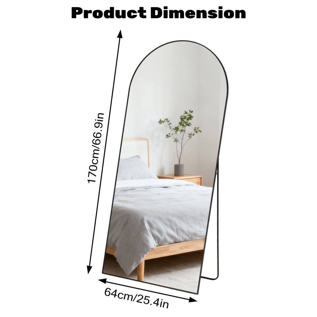 Full-Length Rectangle Floor Mirror – Standing Body Mirror