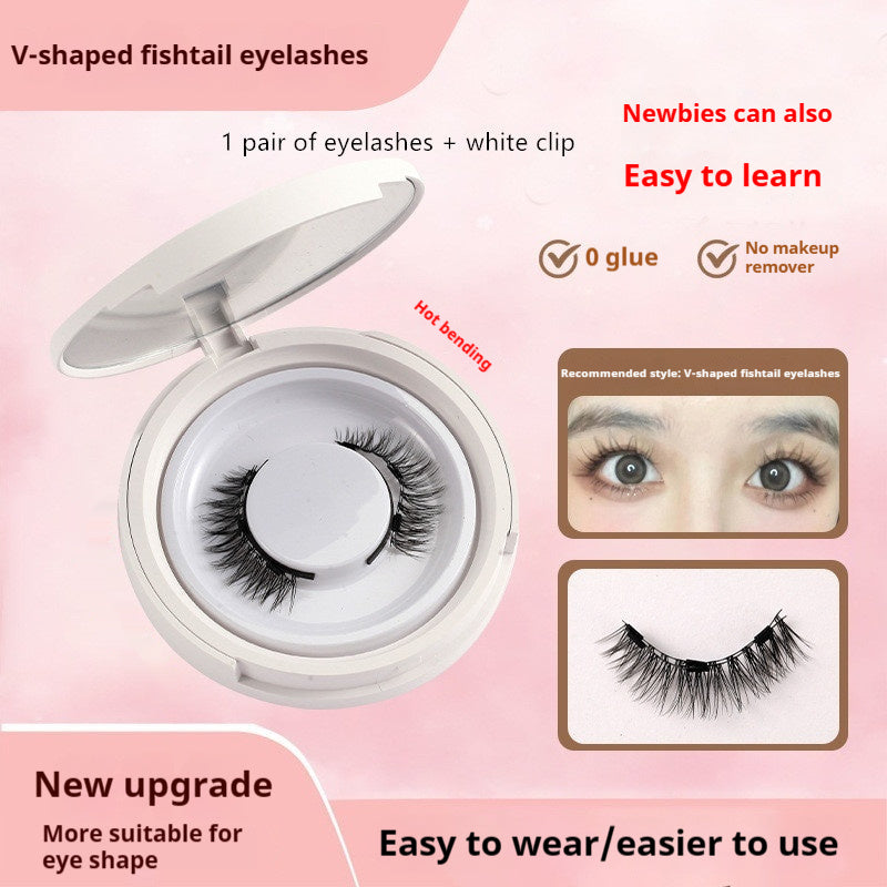 Magnetic Suction False Eyelashes – Little Devil Supernatural Look, No-Glue Magnet Lash Set