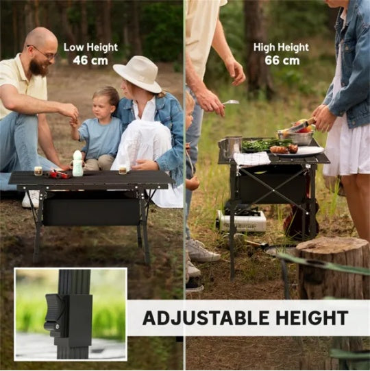 Aluminum Small Folding Dining Table – Portable Lightweight Table