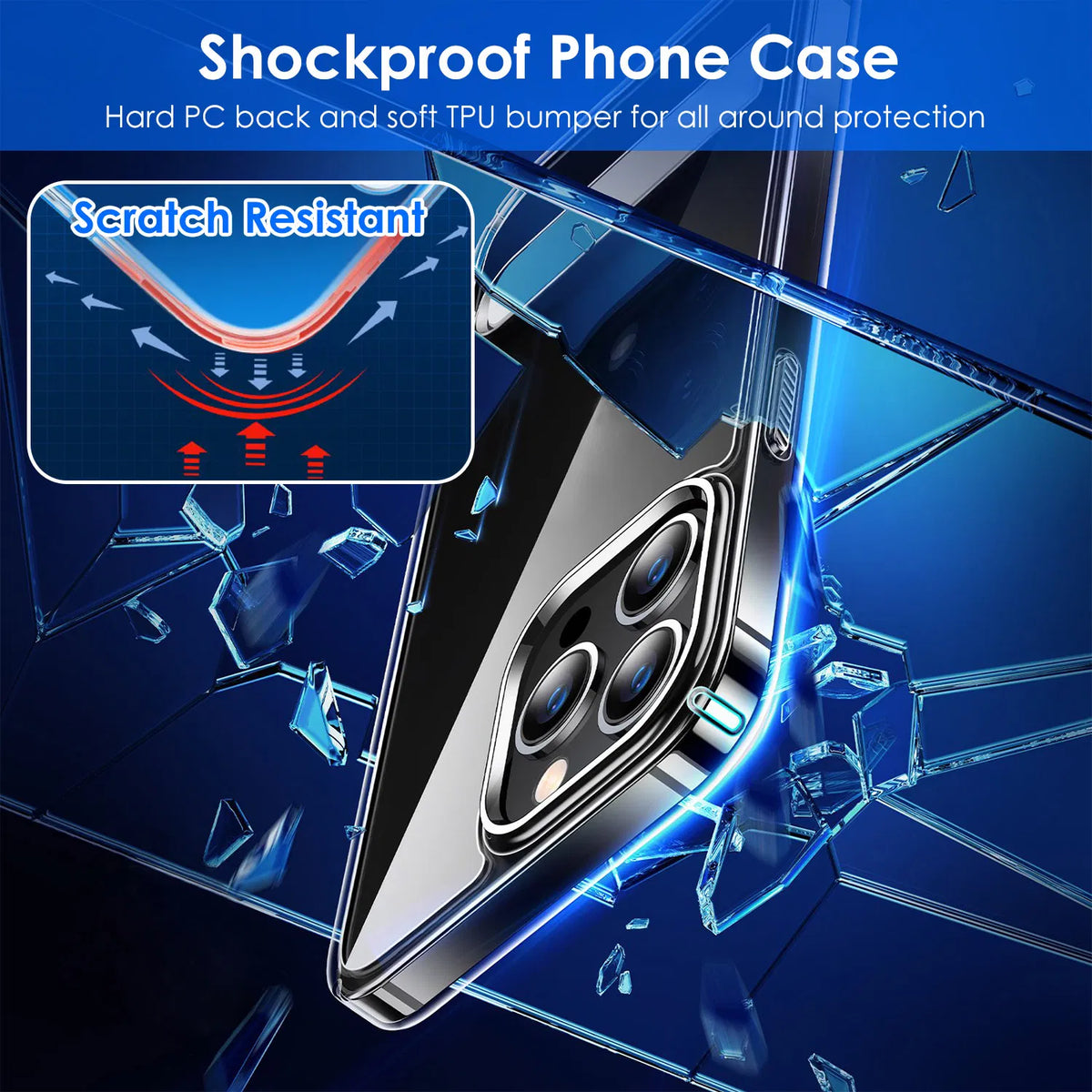Magnetic clear phone cover for iPhone