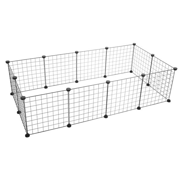 Iron Mesh Fence Panels (12 Pieces) – Strong Metal Fencing Set