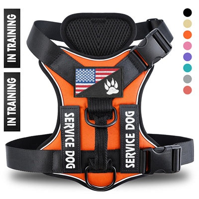 Reflective Breathable Solid Color Polyester Dog Harness Strap