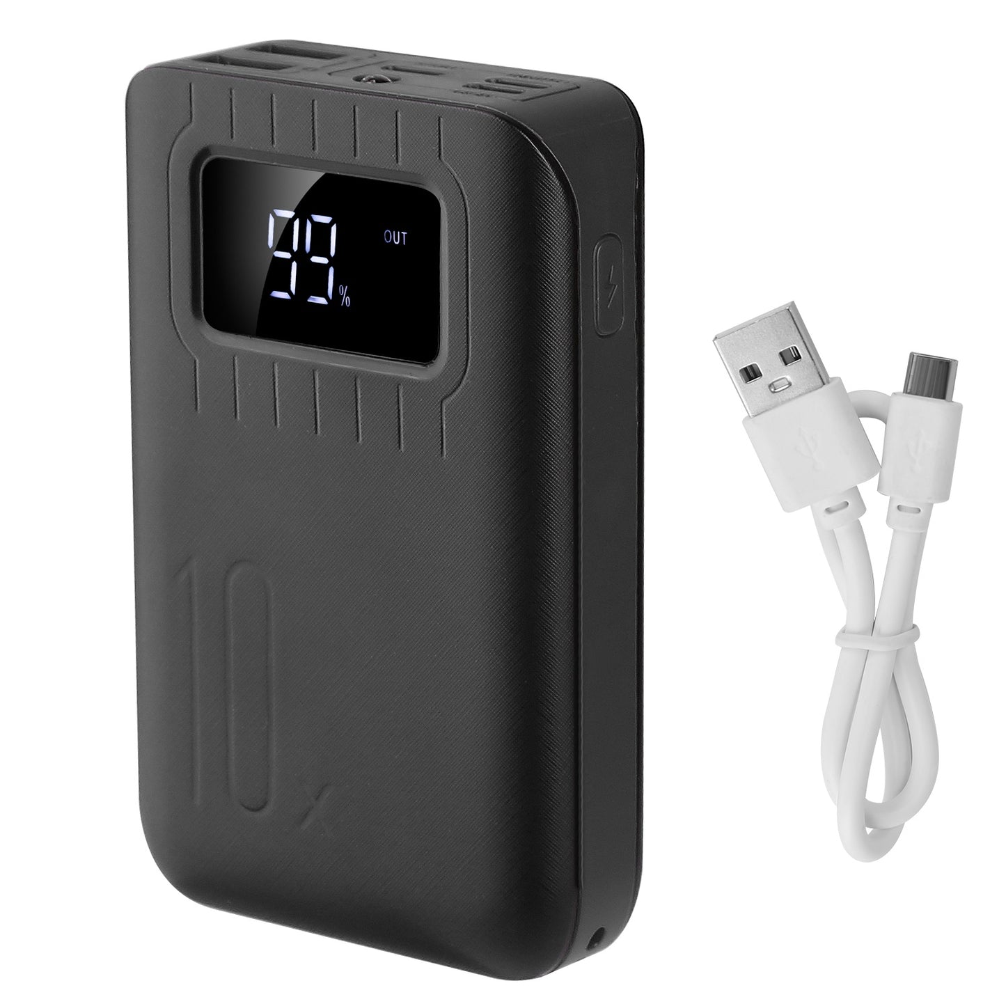 1W Portable Power Bank With Dual USB, LCD, Flashlight & Multi Input