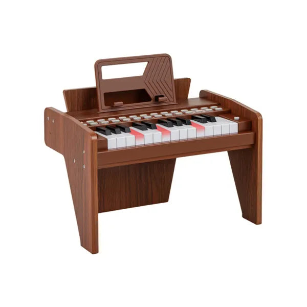25 Keys Mini Digital Piano for Kids – Lighted Teaching Mode with 6 Tones & 15 Demo Songs