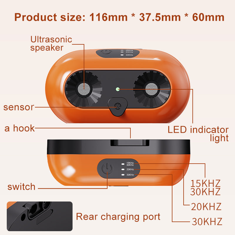 Ultrasonic Dog Bark Deterrent Anti-Barking Device 3 Modes 50FT Range Indoor & Outdoor for All Dog Sizes