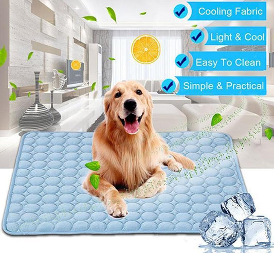 “Cooling Ice Silk Pet Bed – Summer Pad for Dogs & Cats”