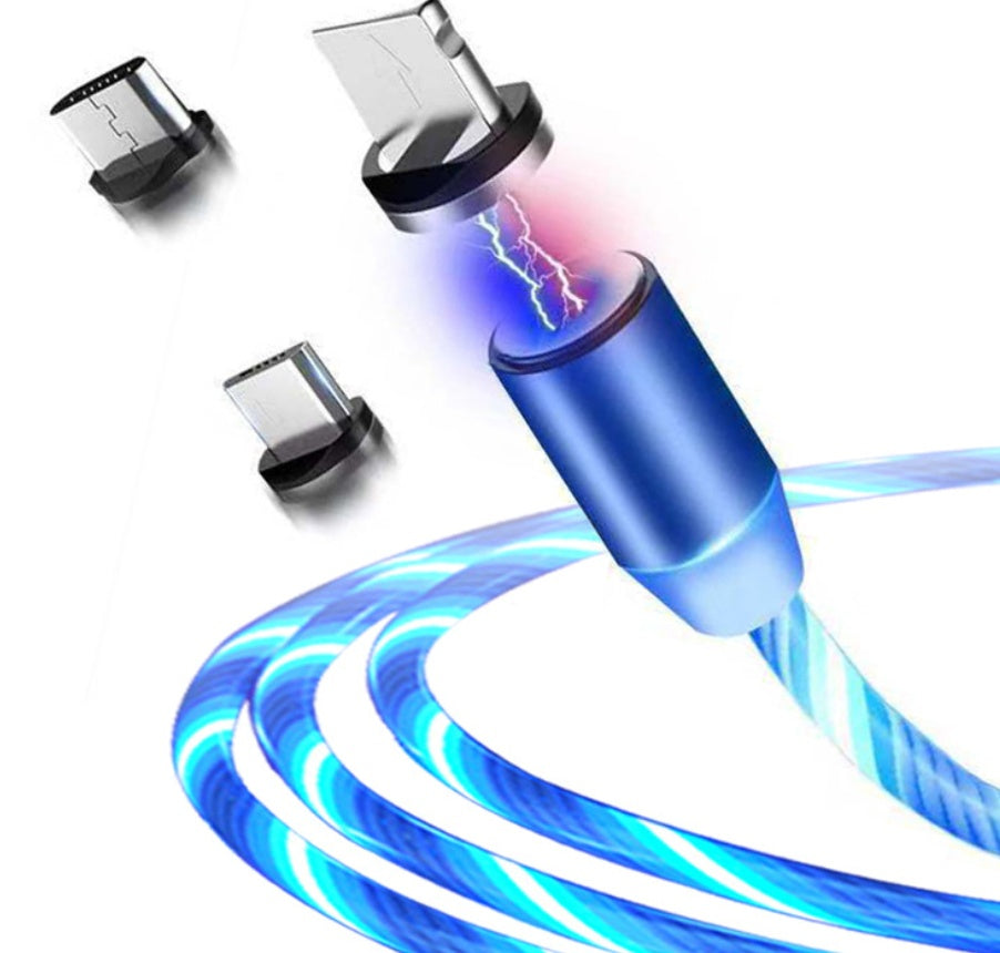 Magnetic Streamer Data Cable For iPhone, Android, Type-C