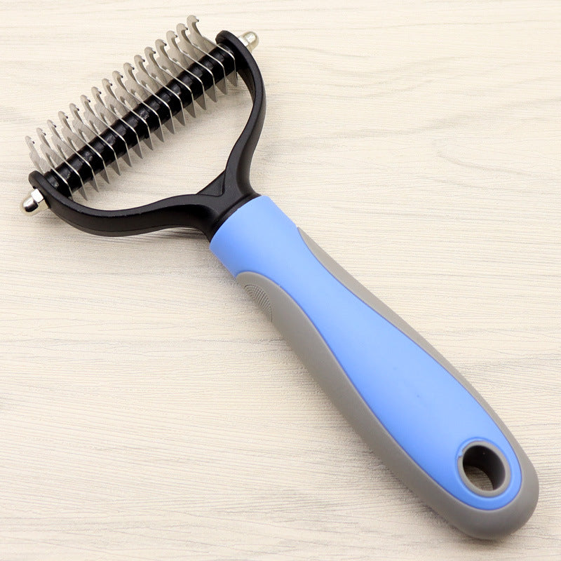 “Double-Sided Pet Grooming Comb for Long-Haired Dogs – Knot & Tangle Remover”