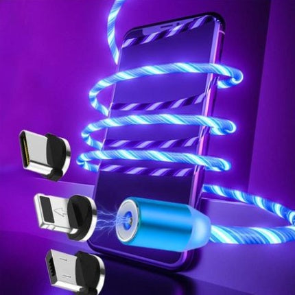 Magnetic Streamer Data Cable For iPhone, Android, Type-C