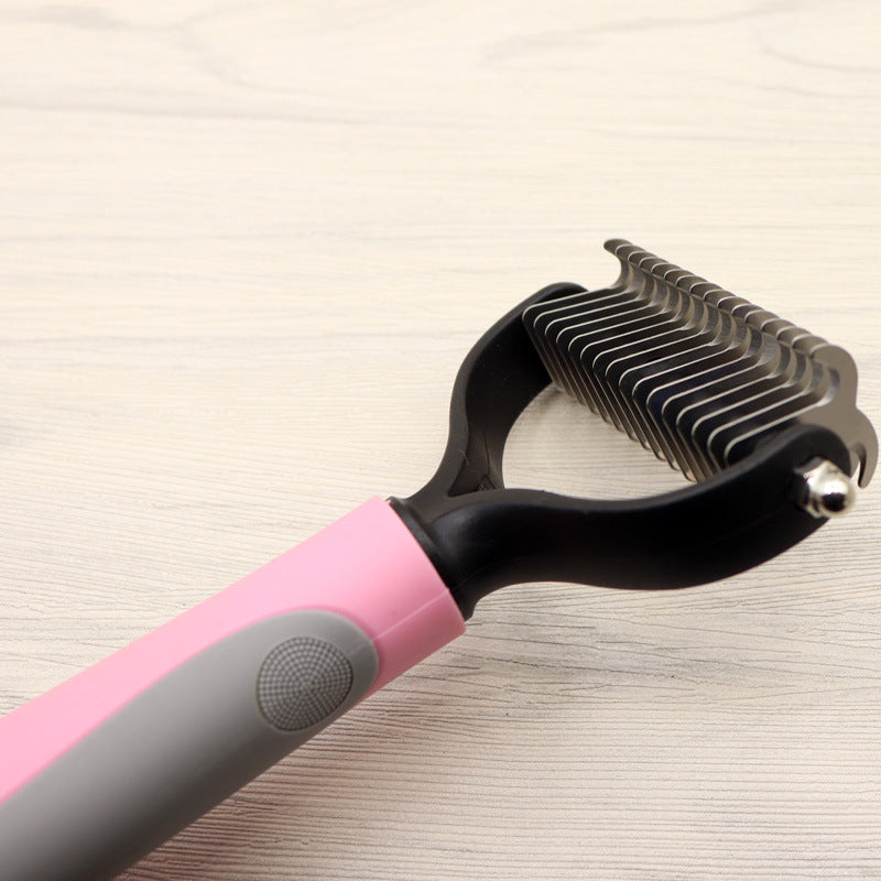 “Double-Sided Pet Grooming Comb for Long-Haired Dogs – Knot & Tangle Remover”