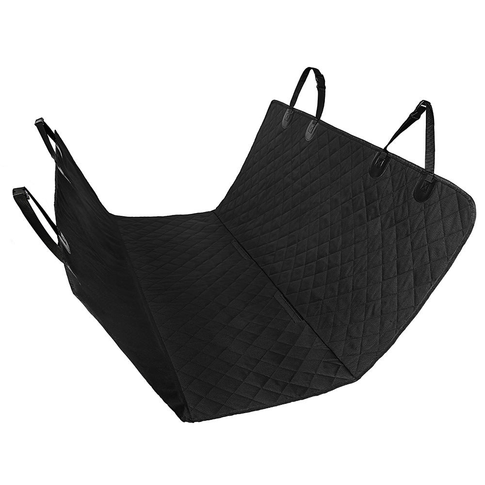 Dog Car Seat Cover & Pet Hammock – Rear Seat Protector with Mesh Window, Zipper & Storage Pocket for Travel