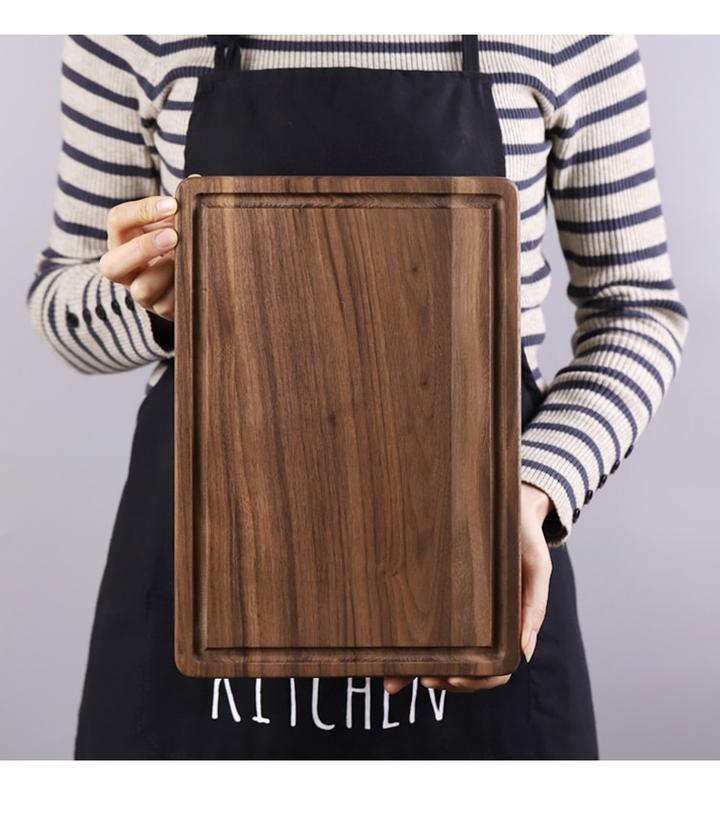 Black Walnut Wood Cutting Board – Creative Whole Tray for Fruits & Chopping