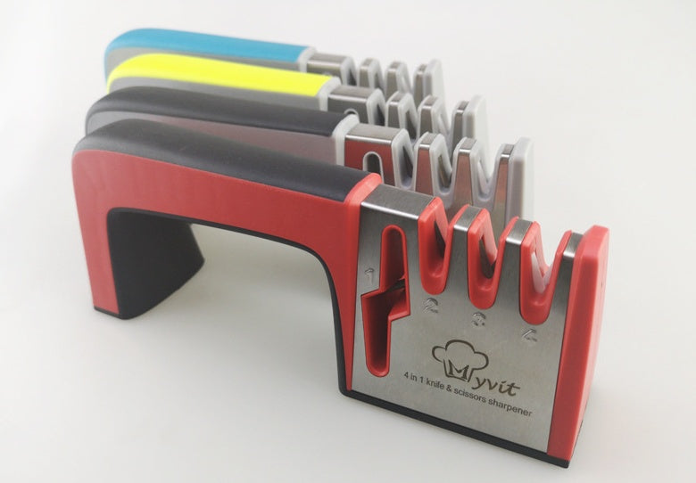 4-in-1 Kitchen Knife Sharpener – Family Multi-Purpose Knife Sharpening Tool