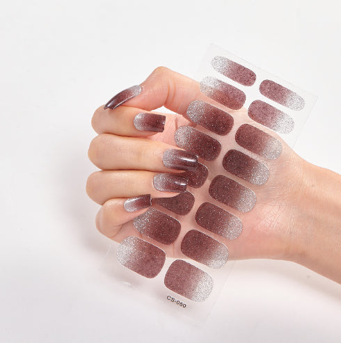 Pure Color 16-Pack Nail Stickers – Easy DIY Nail Art Sheets