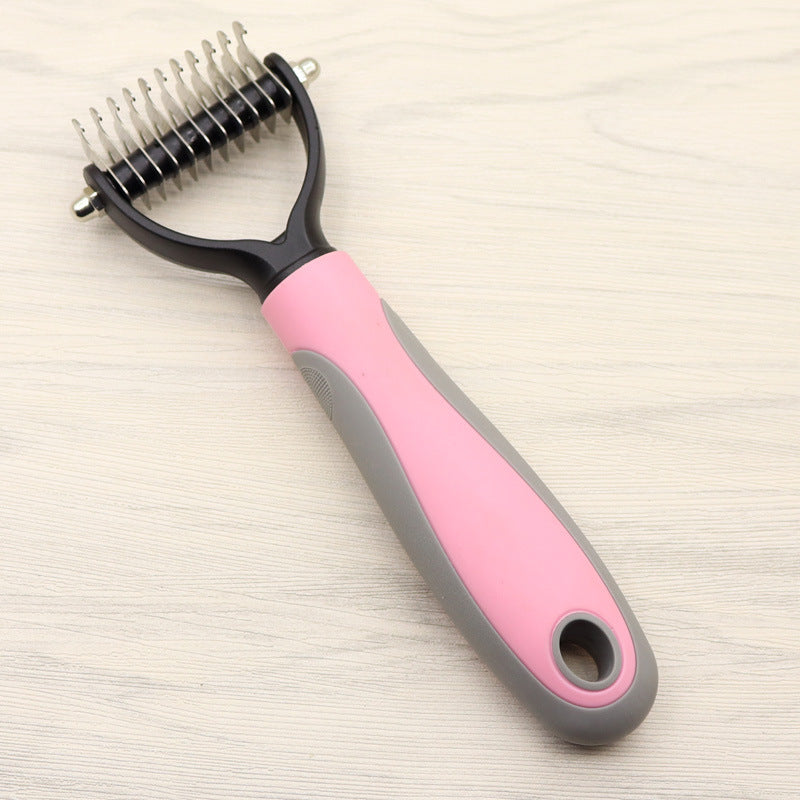 “Double-Sided Pet Grooming Comb for Long-Haired Dogs – Knot & Tangle Remover”