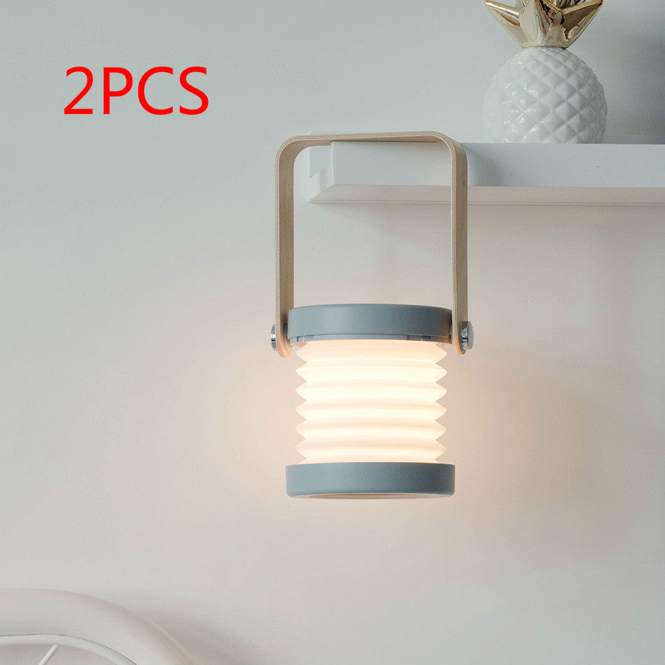 Foldable Touch LED Night Light – Dimmable Portable USB Rechargeable Lantern Lamp