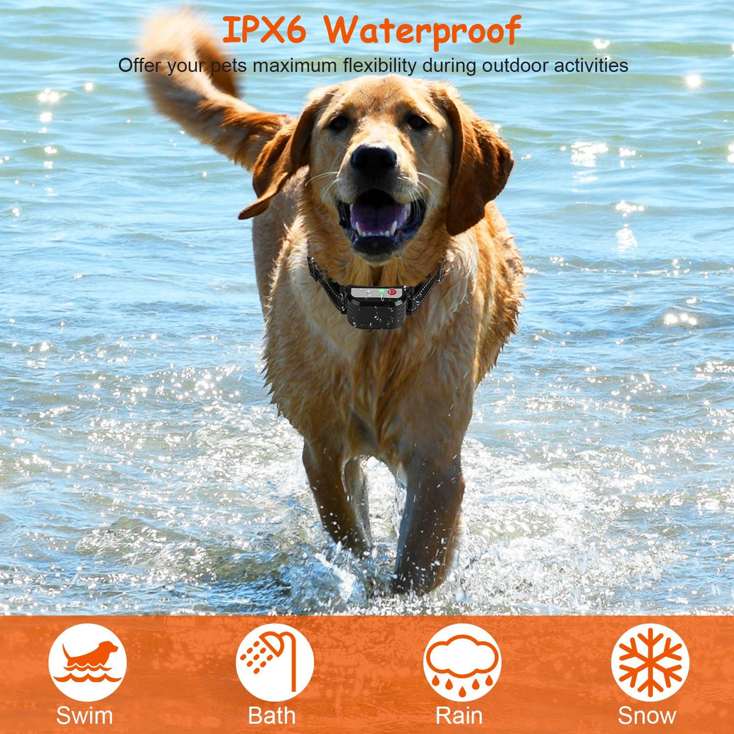 “Wireless Dog Fence Training Collar – 990FT Range, IPX6 Waterproof, Remote with Beep, Vibration & Shock Modes, 0-9 Levels, 4 Channels, Rechargeable”