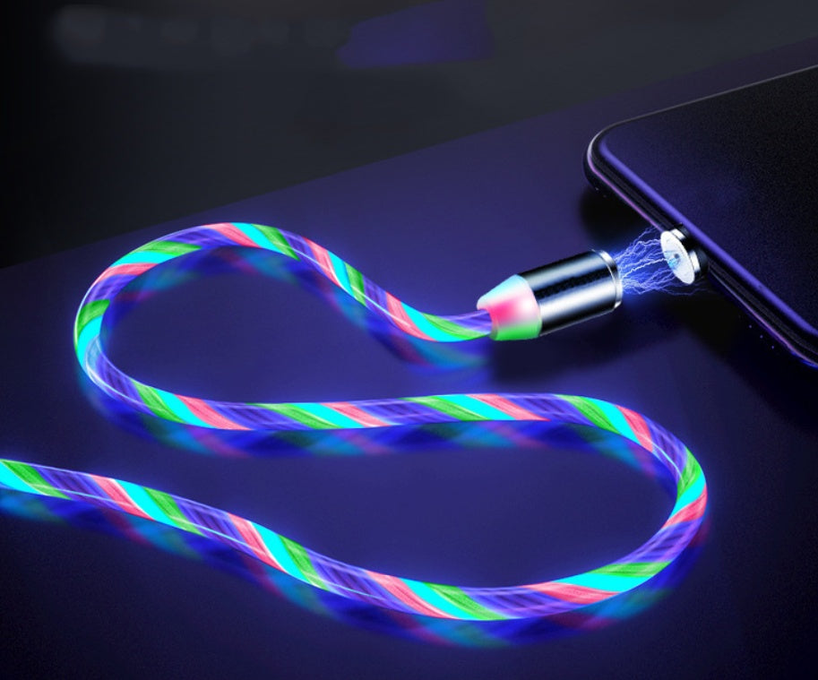 Magnetic Streamer Data Cable For iPhone, Android, Type-C