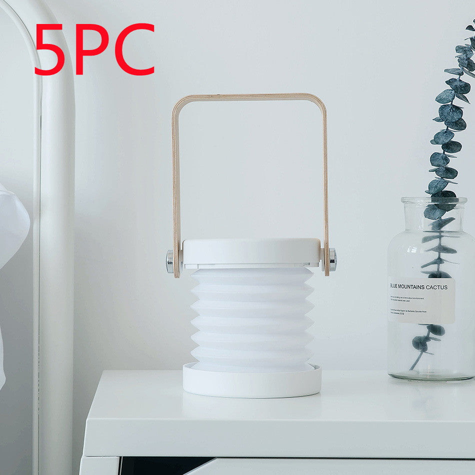 Foldable Touch LED Night Light – Dimmable Portable USB Rechargeable Lantern Lamp
