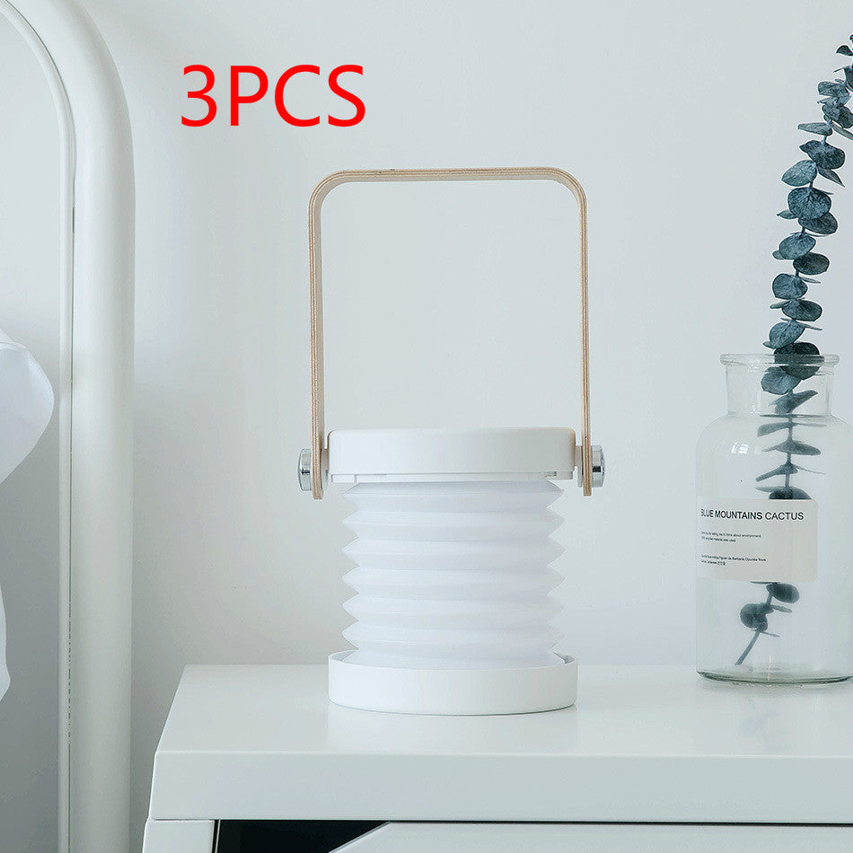 Foldable Touch LED Night Light – Dimmable Portable USB Rechargeable Lantern Lamp