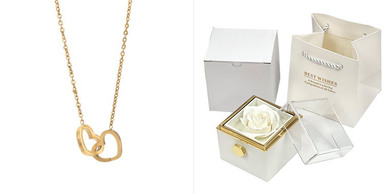 Rotating Soap Flower Rose Gift Box – Creative Jewelry & Valentine’s Day Gift for Women
